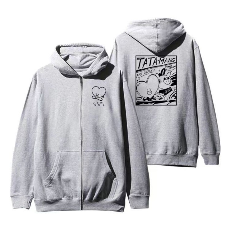 Tippet Line - Moletom Kawaii BT21 com Capuz, Roupas